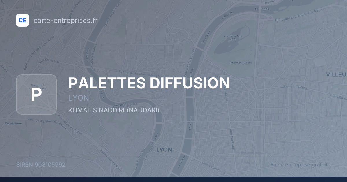 PALETTES DIFFUSION — 908105992 — fiche entreprise