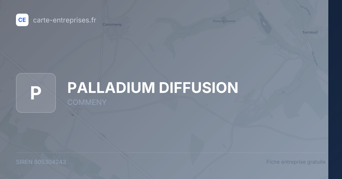 PALLADIUM DIFFUSION — 805304243 — fiche entreprise