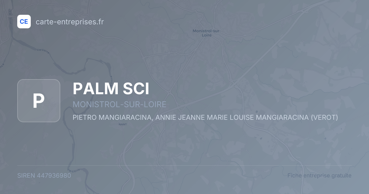 PALM SCI — 447936980 — fiche entreprise