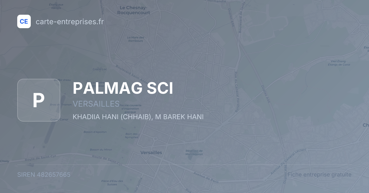 PALMAG SCI — 482657665 — fiche entreprise