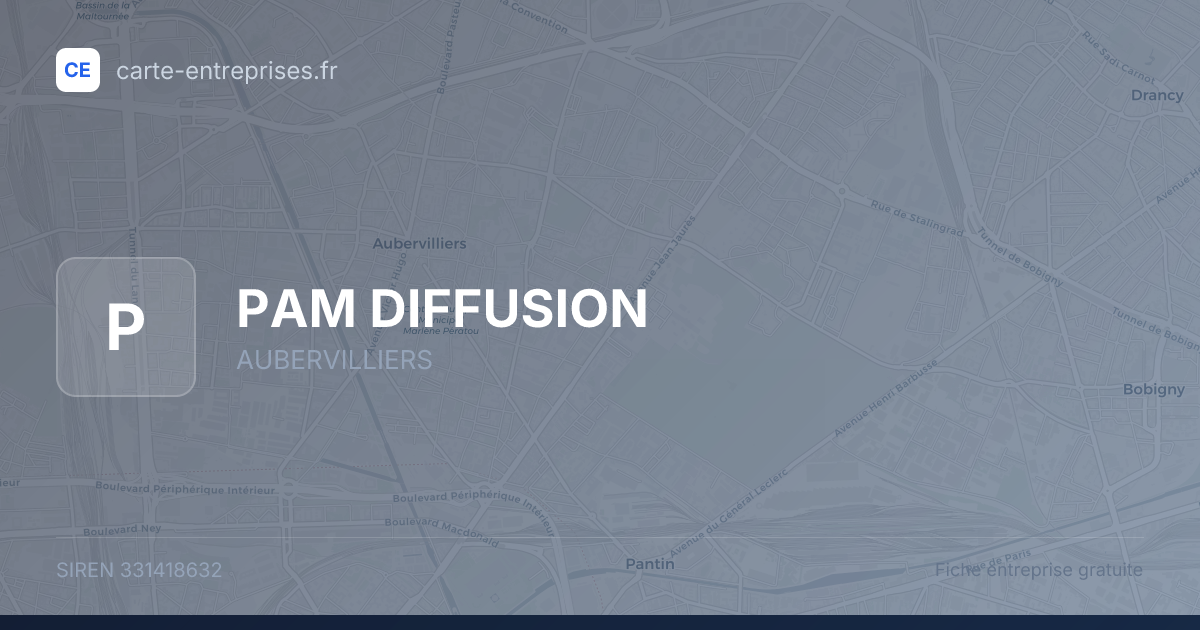 PAM DIFFUSION — 331418632 — fiche entreprise
