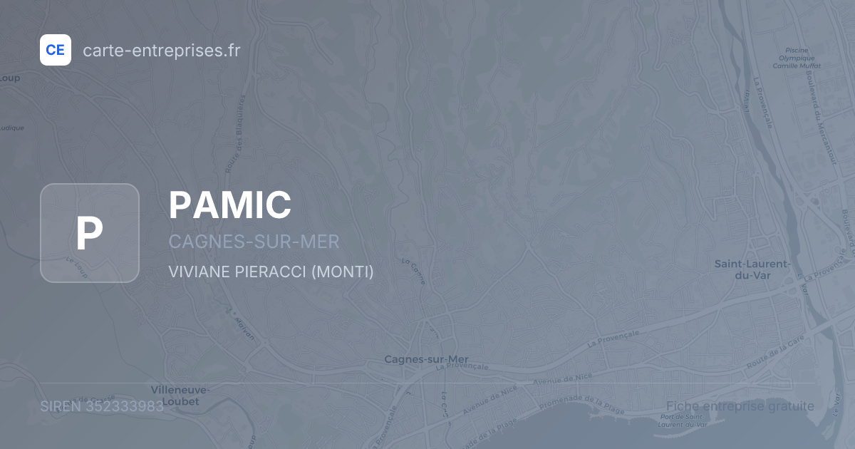 PAMIC — 352333983 — fiche entreprise