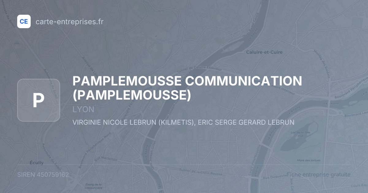 PAMPLEMOUSSE COMMUNICATION (PAMPLEMOUSSE) — 450759162 — fiche entreprise