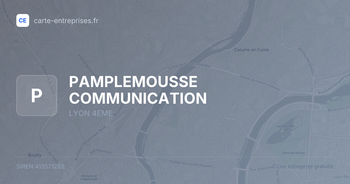 PAMPLEMOUSSE COMMUNICATION — 413571282 — fiche entreprise