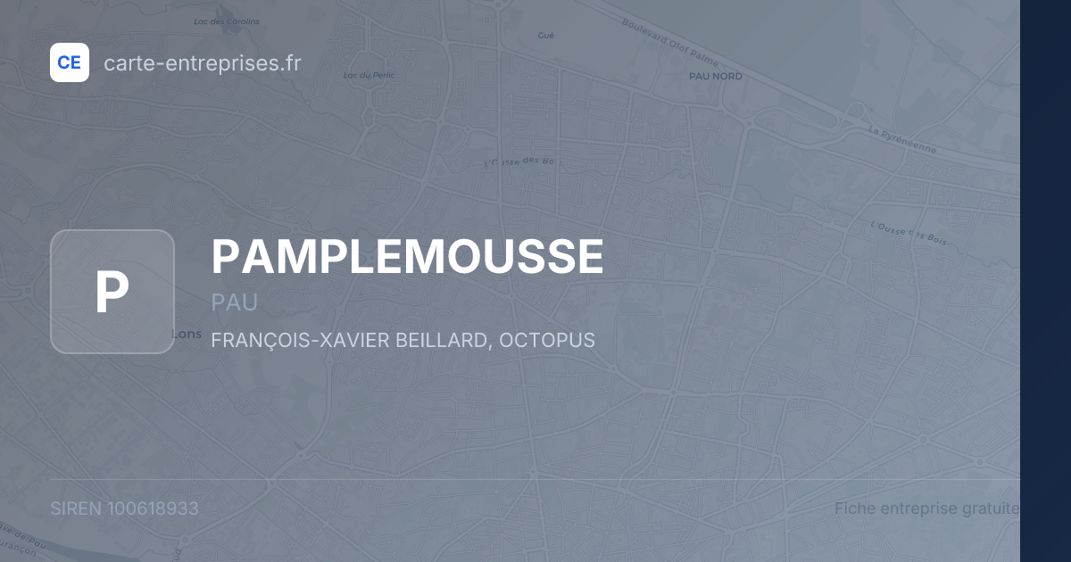 PAMPLEMOUSSE — 100618933 — fiche entreprise