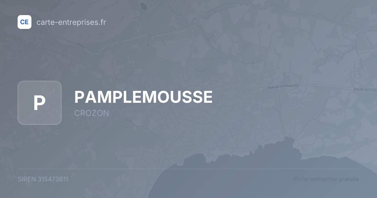 PAMPLEMOUSSE — 315473611 — fiche entreprise
