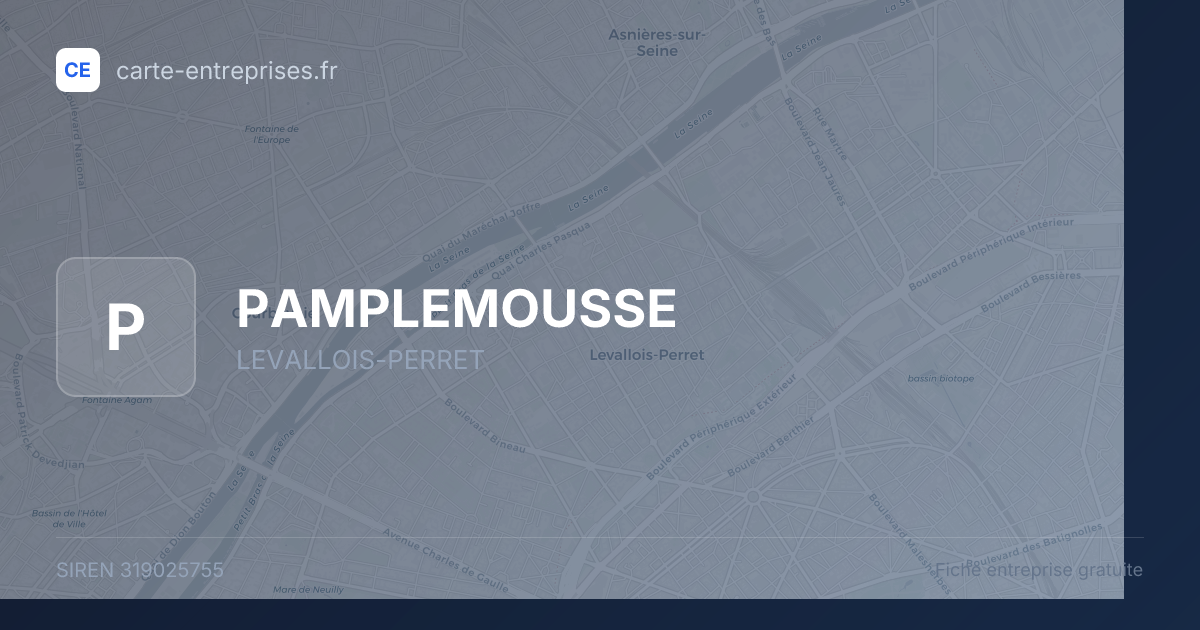 PAMPLEMOUSSE — 319025755 — fiche entreprise