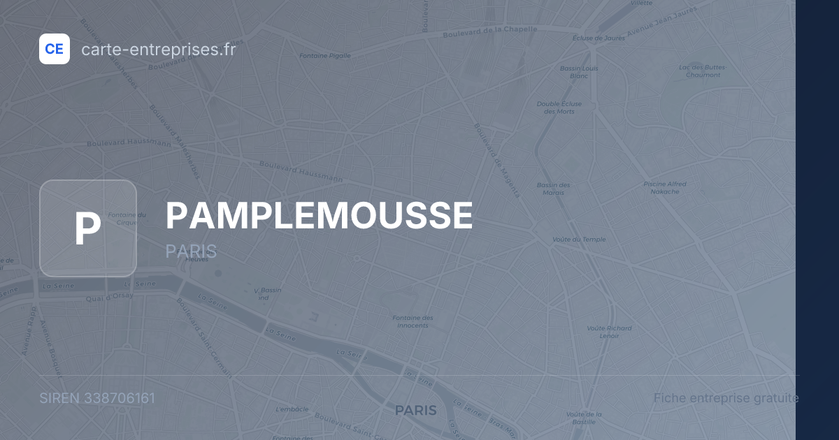 PAMPLEMOUSSE — 338706161 — fiche entreprise