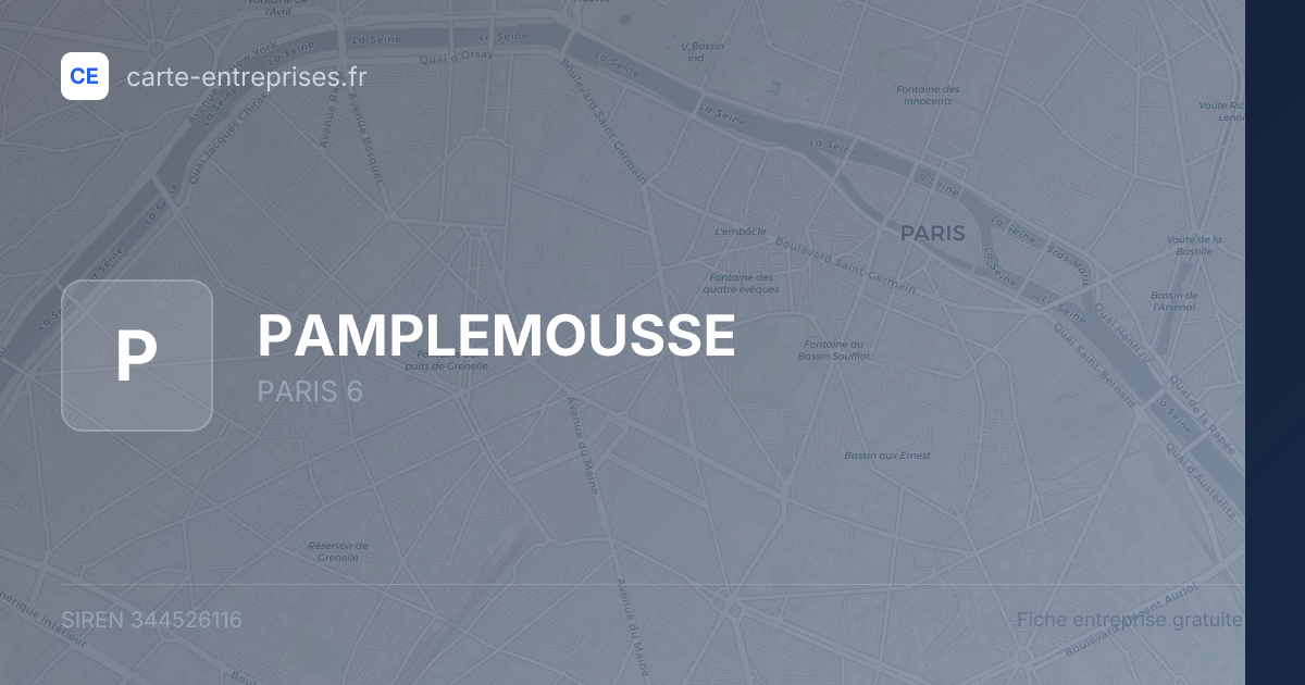 PAMPLEMOUSSE — 344526116 — fiche entreprise