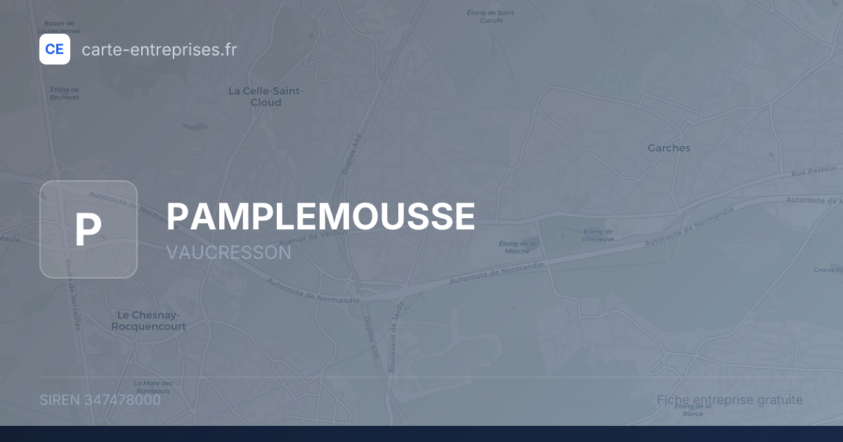 PAMPLEMOUSSE — 347478000 — fiche entreprise