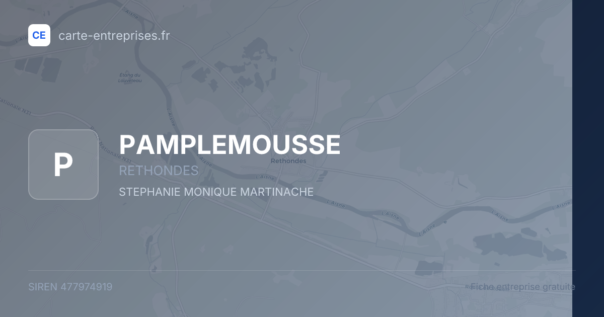 PAMPLEMOUSSE — 477974919 — fiche entreprise