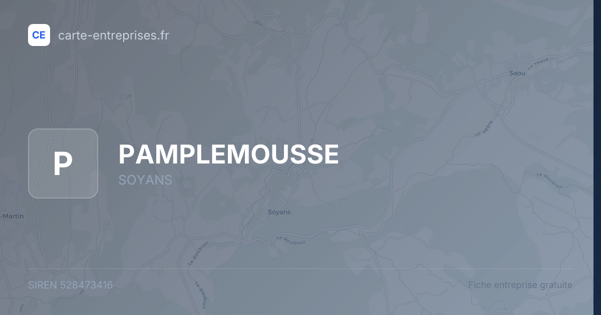 PAMPLEMOUSSE — 528473416 — fiche entreprise