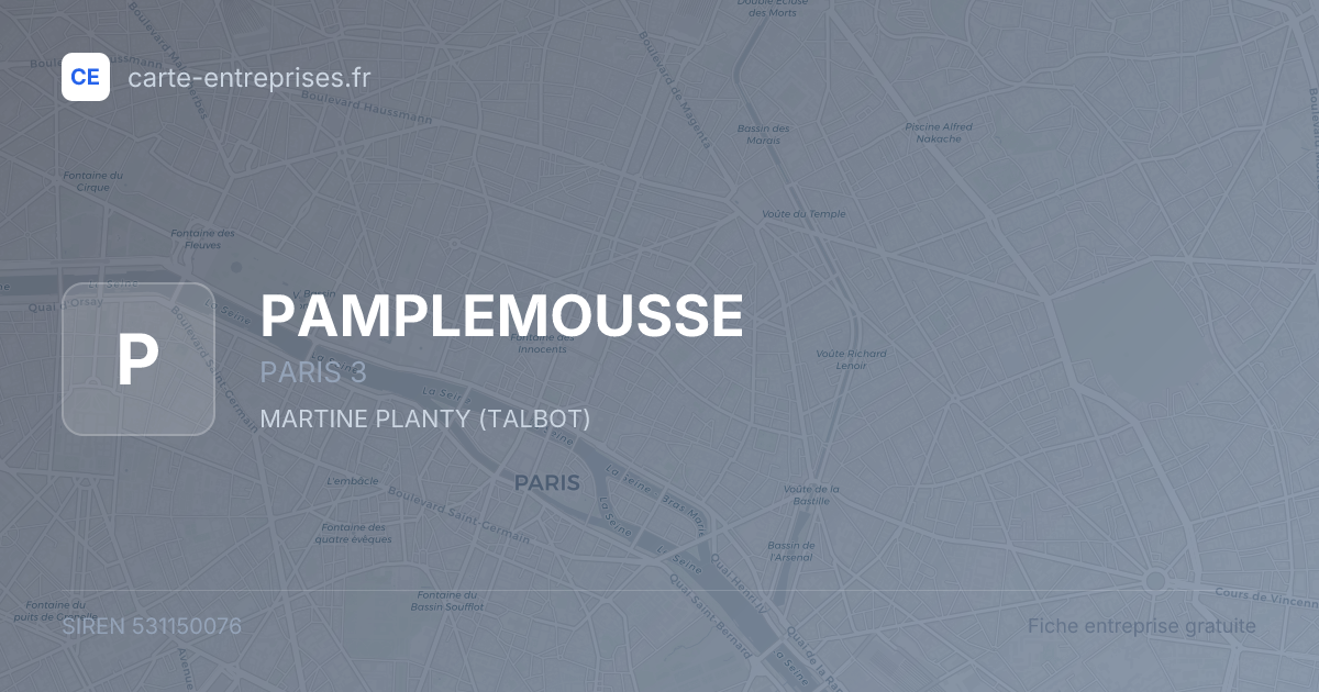 PAMPLEMOUSSE — 531150076 — fiche entreprise