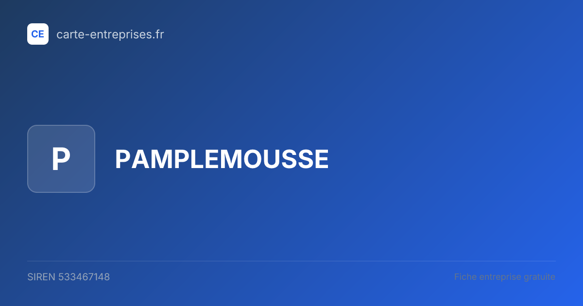 PAMPLEMOUSSE — 533467148 — fiche entreprise