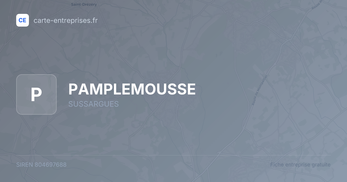 PAMPLEMOUSSE — 804697688 — fiche entreprise