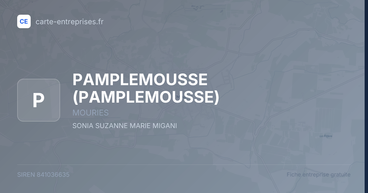 PAMPLEMOUSSE — 841036635 — fiche entreprise
