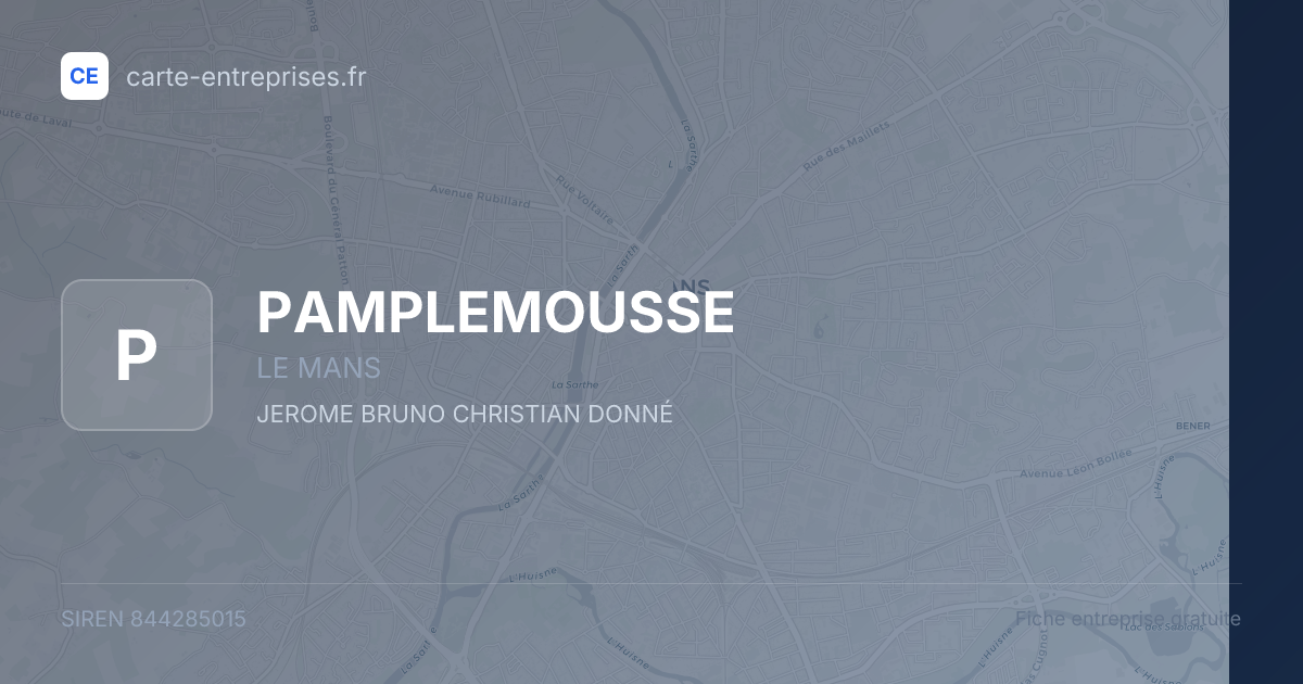 PAMPLEMOUSSE — 844285015 — fiche entreprise