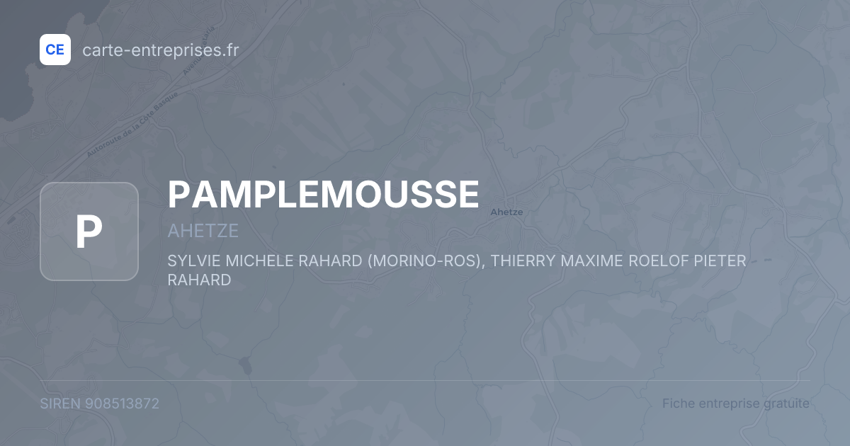 PAMPLEMOUSSE — 908513872 — fiche entreprise