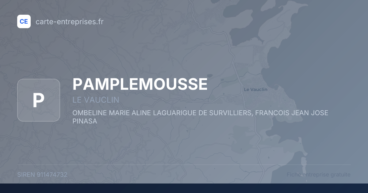 PAMPLEMOUSSE — 911474732 — fiche entreprise