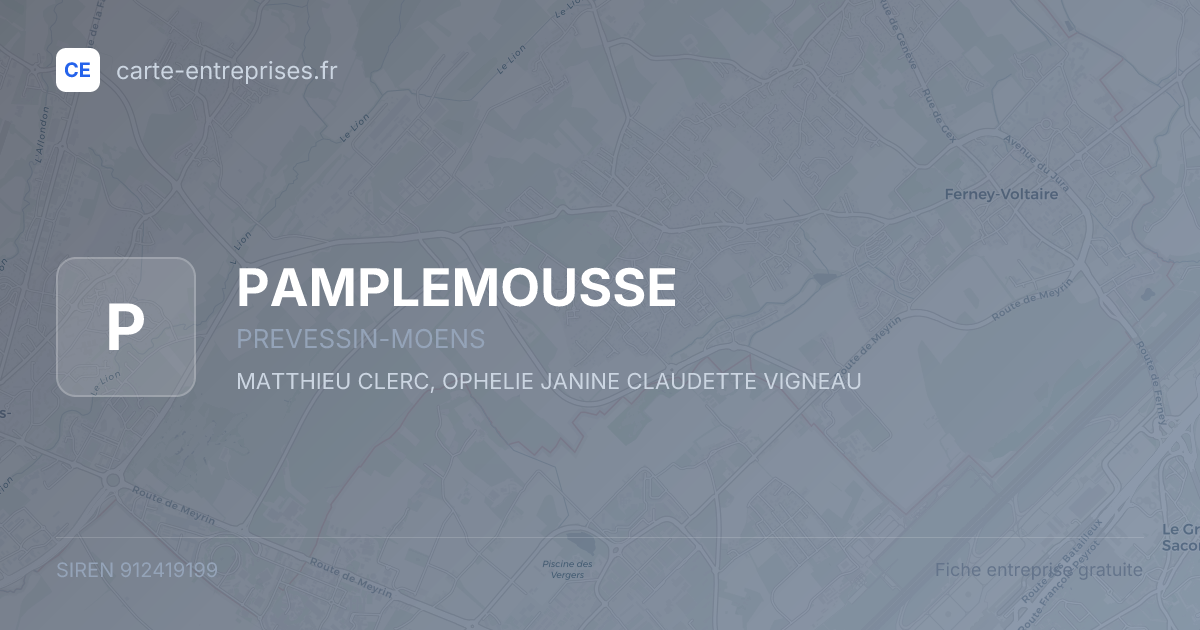 PAMPLEMOUSSE — 912419199 — fiche entreprise