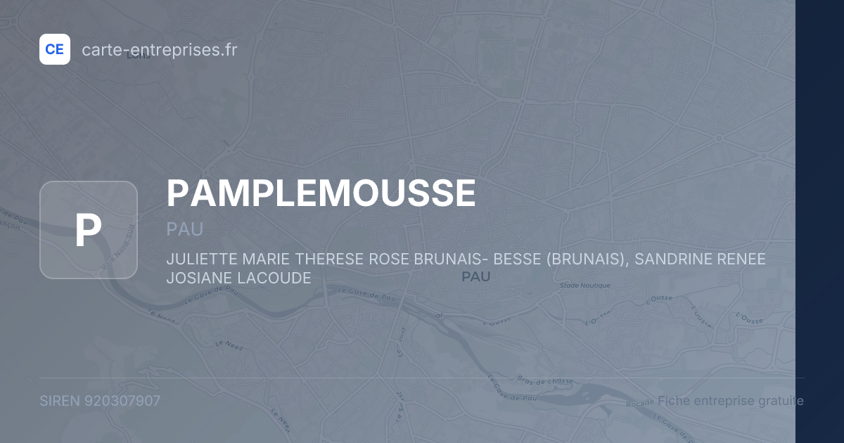 PAMPLEMOUSSE — 920307907 — fiche entreprise
