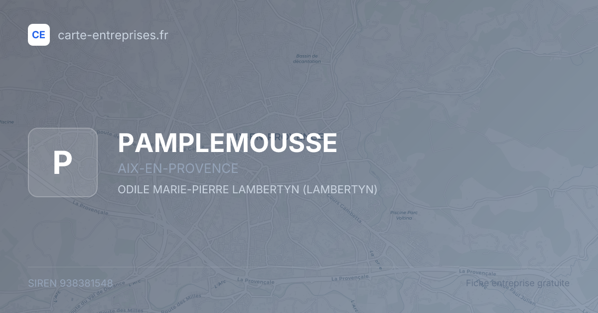 PAMPLEMOUSSE — 938381548 — fiche entreprise