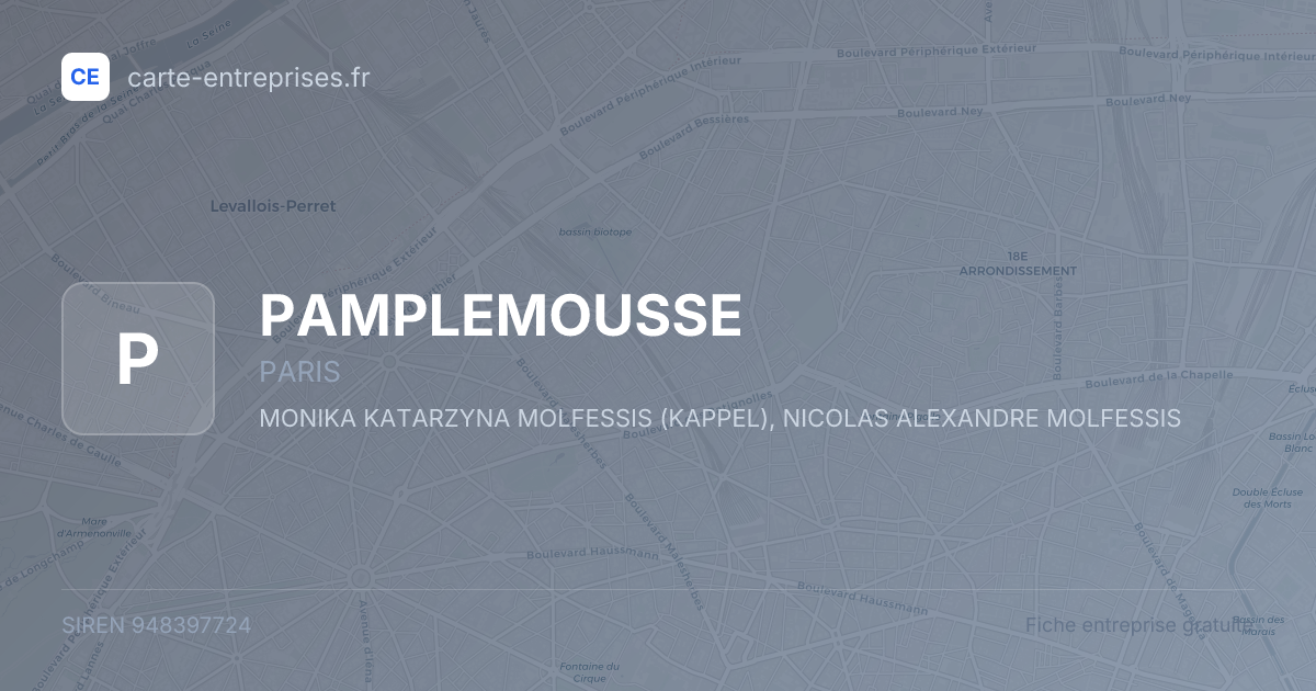 PAMPLEMOUSSE — 948397724 — fiche entreprise
