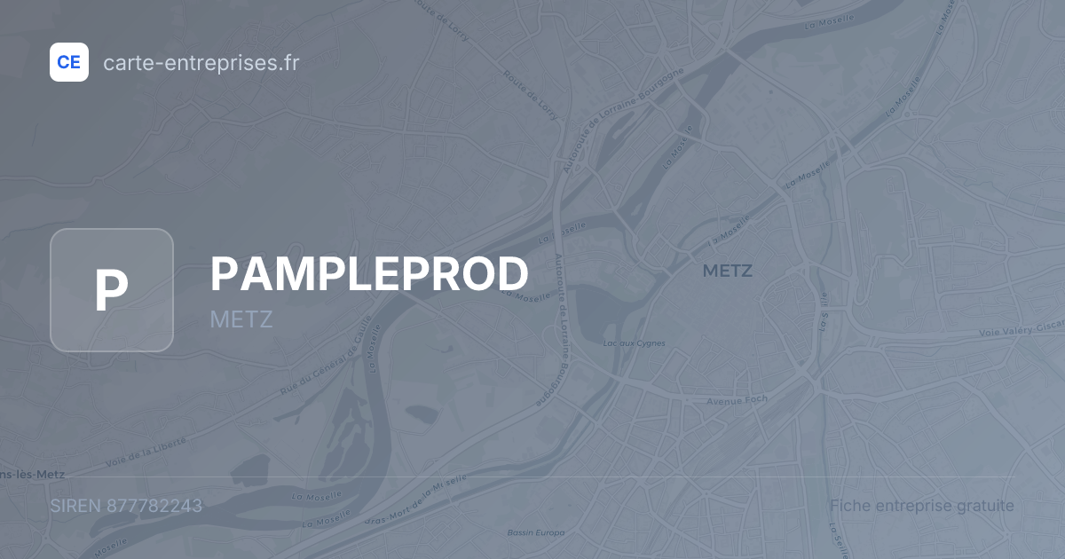 PAMPLEPROD — 877782243 — fiche entreprise