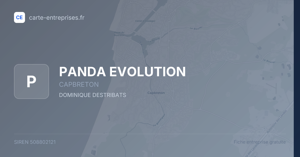 PANDA EVOLUTION — 508802121 — fiche entreprise