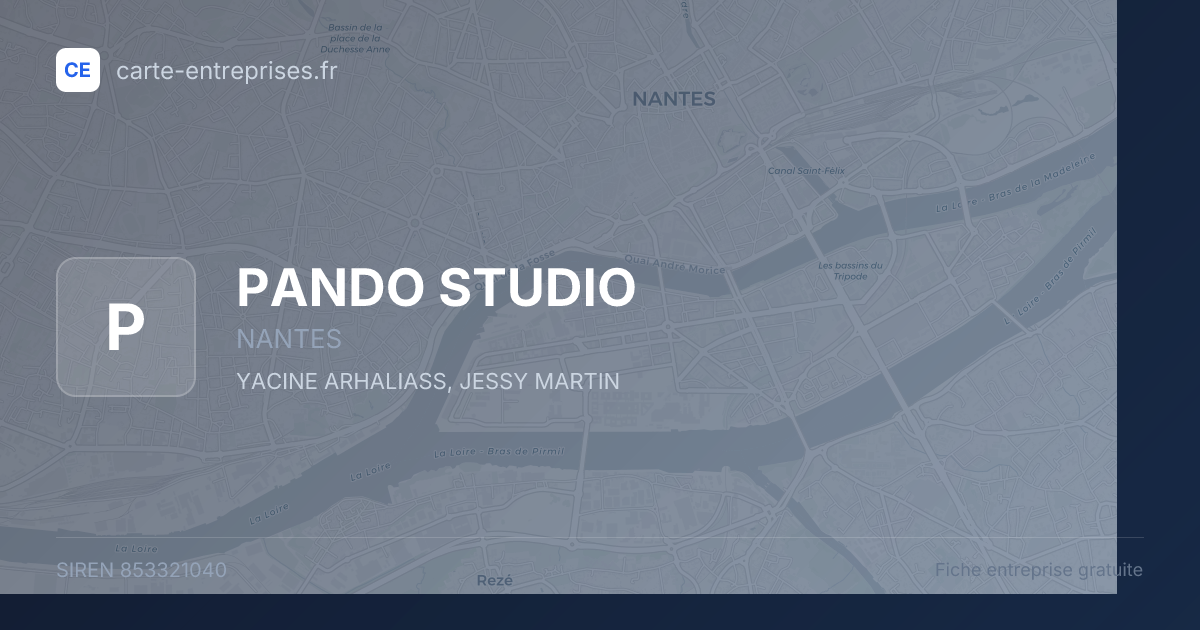 PANDO STUDIO — 853321040 — fiche entreprise