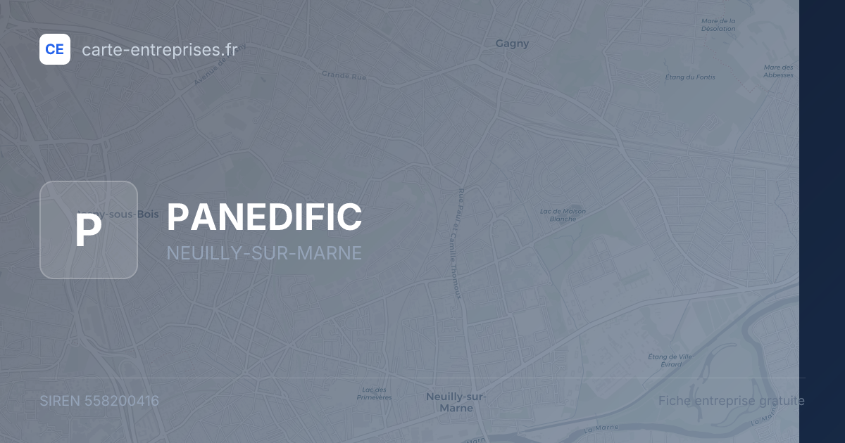 PANEDIFIC — 558200416 — fiche entreprise
