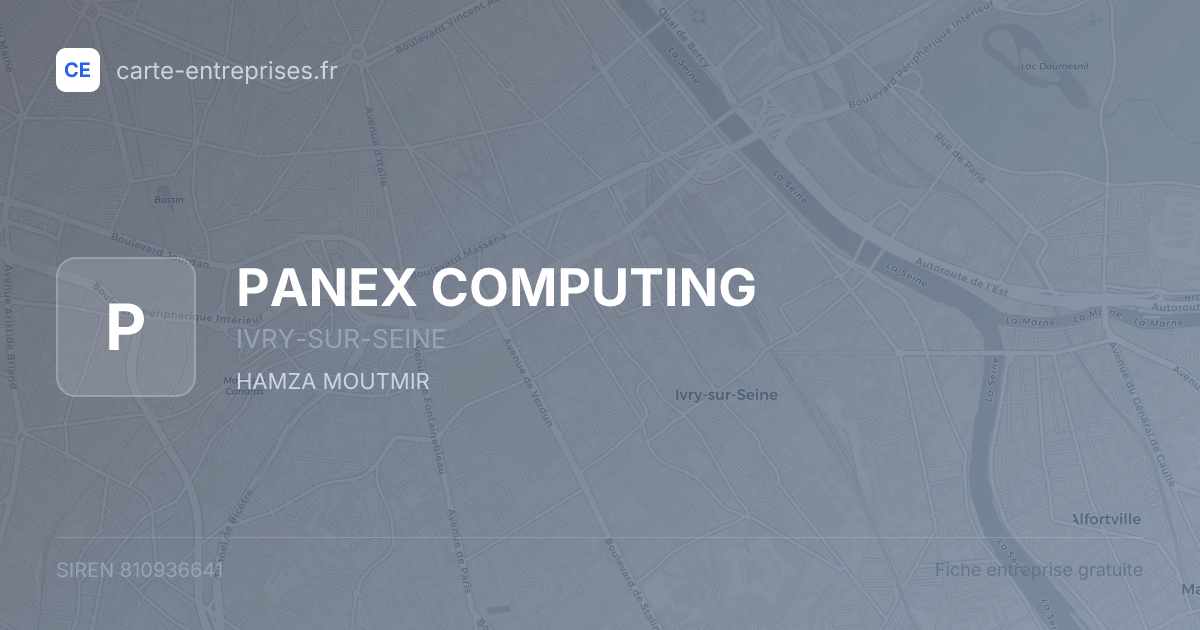PANEX COMPUTING — 810936641 — fiche entreprise