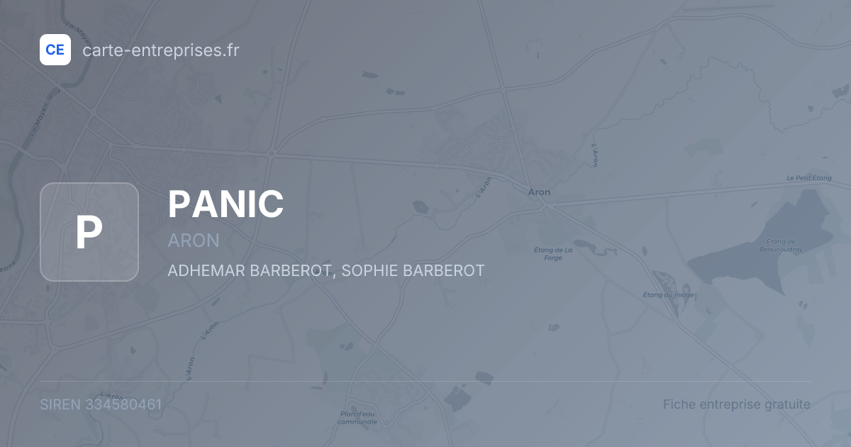 PANIC — 334580461 — fiche entreprise