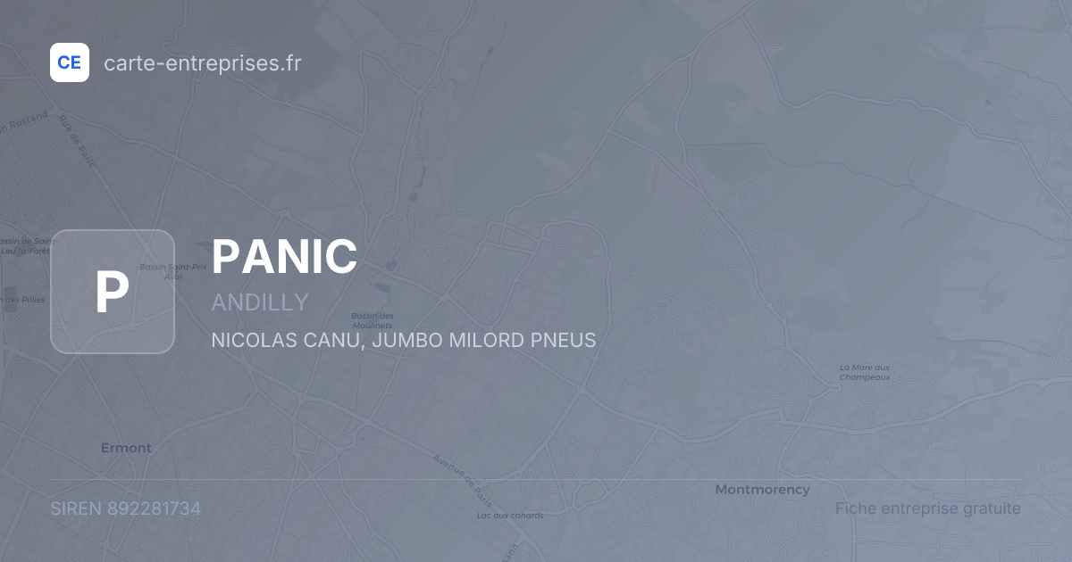 PANIC — 892281734 — fiche entreprise