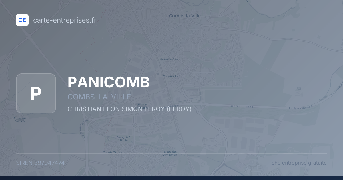 PANICOMB — 397947474 — fiche entreprise