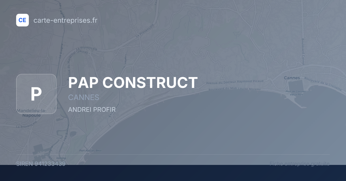 PAP CONSTRUCT — 941233439 — fiche entreprise