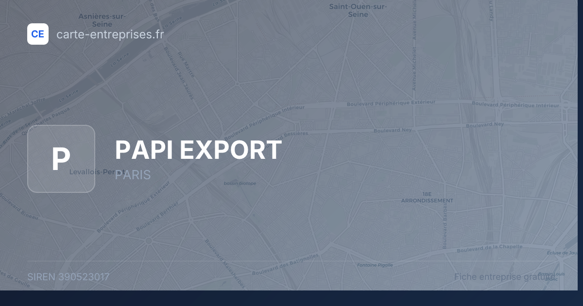 PAPI EXPORT — 390523017 — fiche entreprise