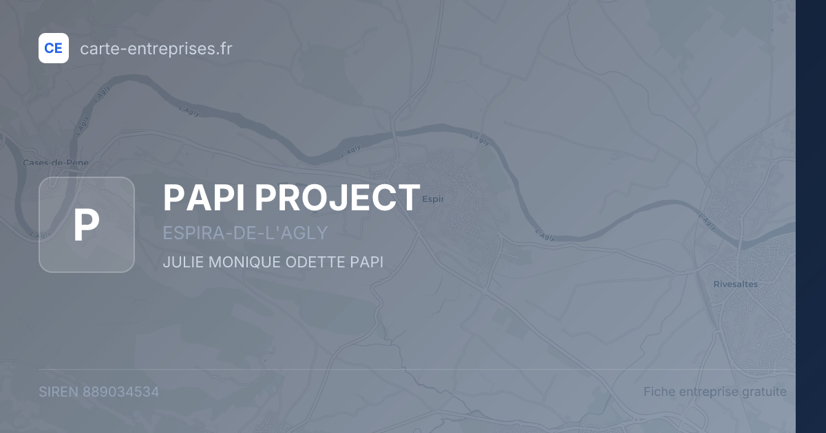 PAPI PROJECT — 889034534 — fiche entreprise