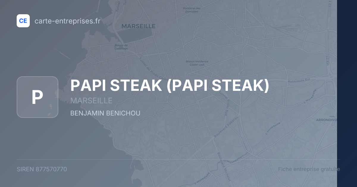 PAPI STEAK — 877570770 — fiche entreprise
