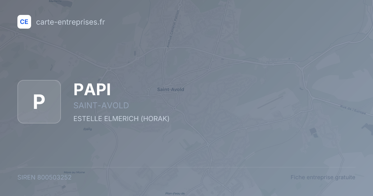 PAPI — 800503252 — fiche entreprise