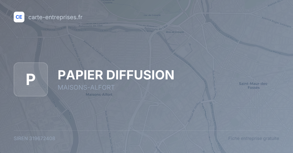 PAPIER DIFFUSION — 319672408 — fiche entreprise