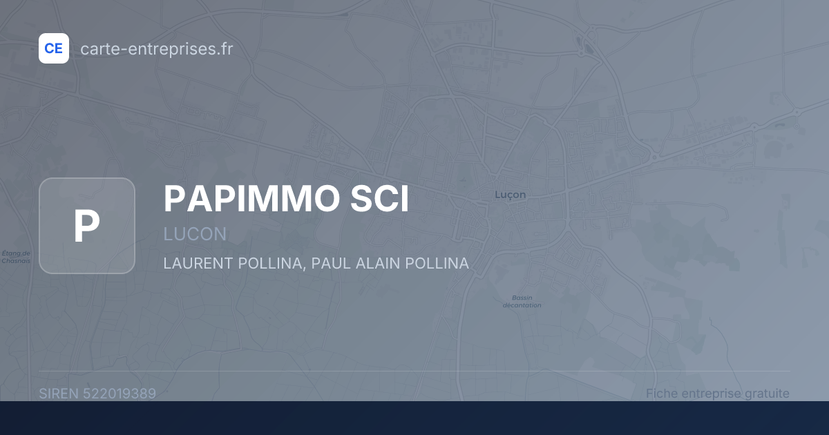 PAPIMMO SCI — 522019389 — fiche entreprise