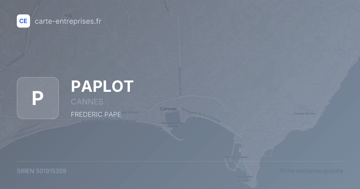 PAPLOT — 501915359 — fiche entreprise