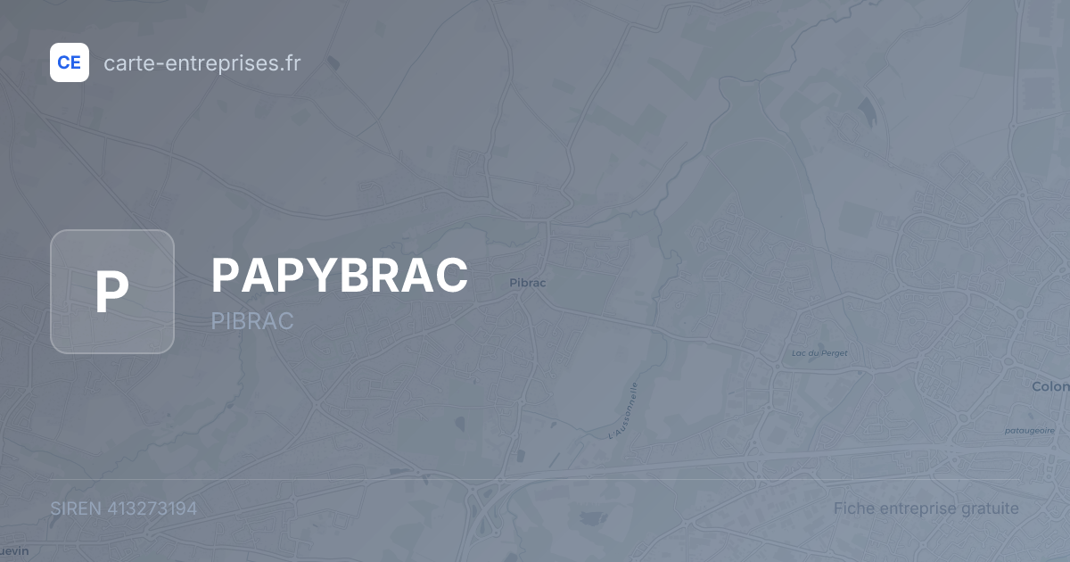 PAPYBRAC — 413273194 — fiche entreprise