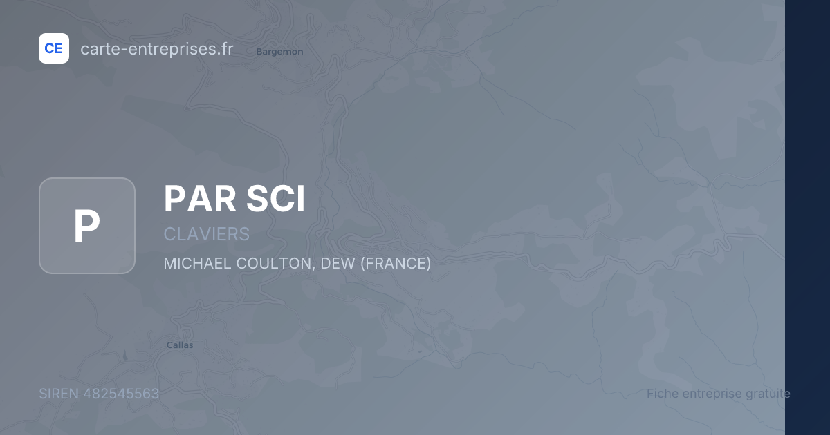 PAR SCI — 482545563 — fiche entreprise