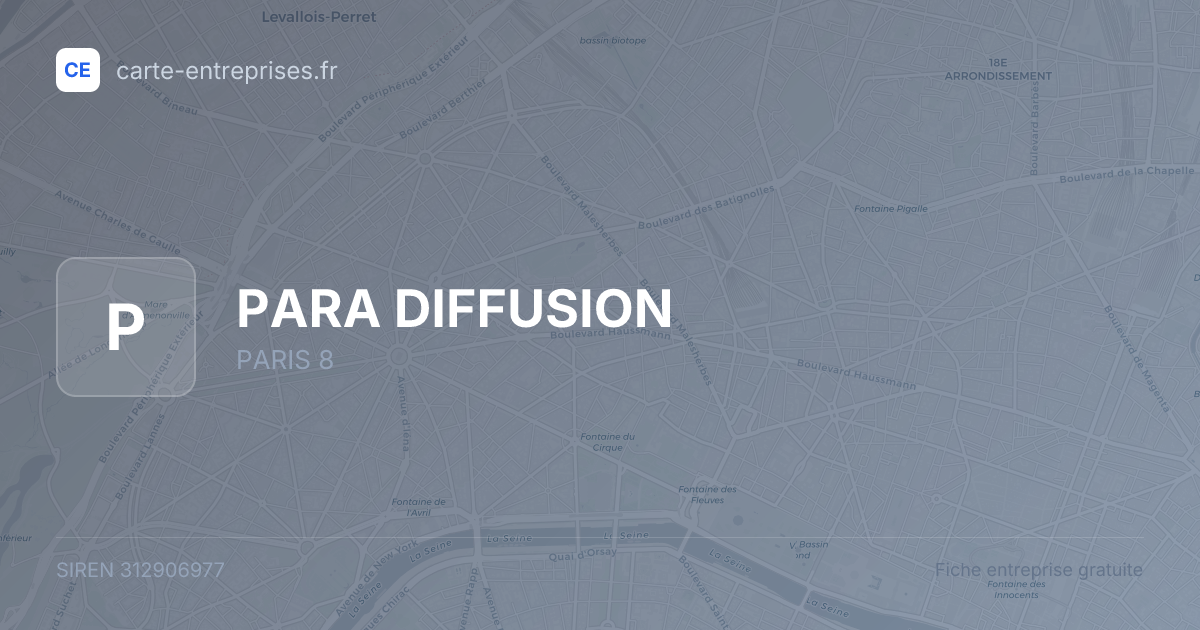 PARA DIFFUSION — 312906977 — fiche entreprise