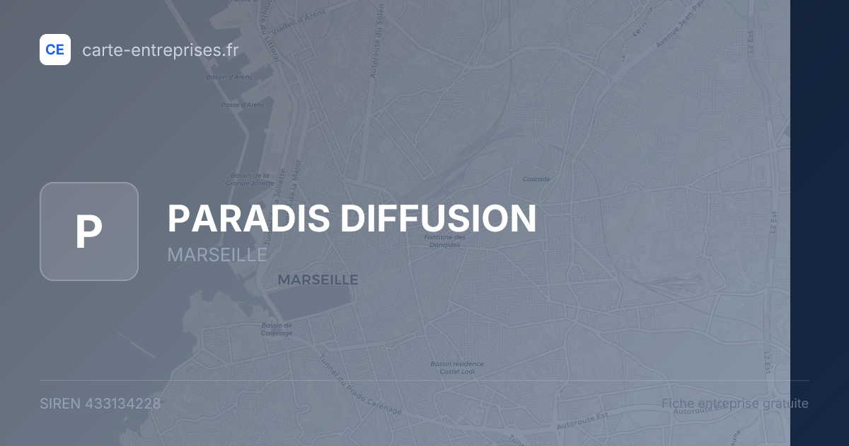 PARADIS DIFFUSION — 433134228 — fiche entreprise