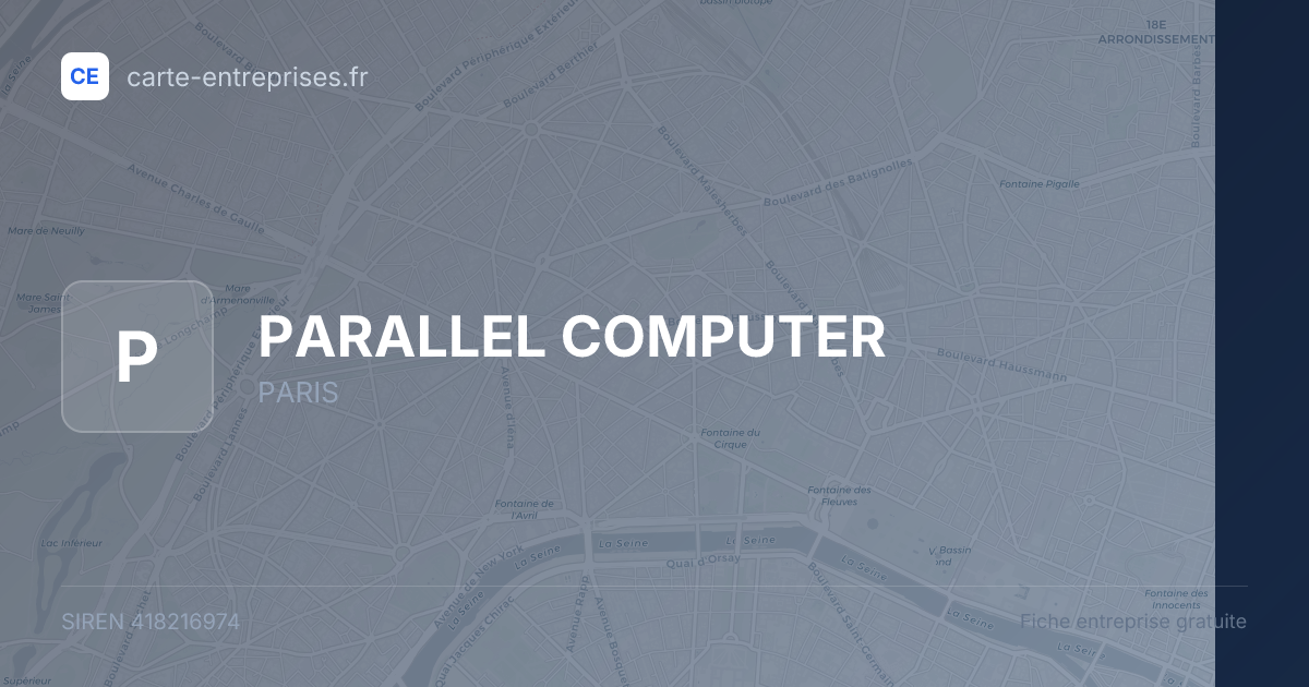PARALLEL COMPUTER — 418216974 — fiche entreprise
