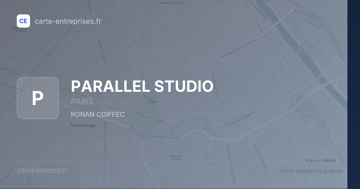 PARALLEL STUDIO — 814006631 — fiche entreprise