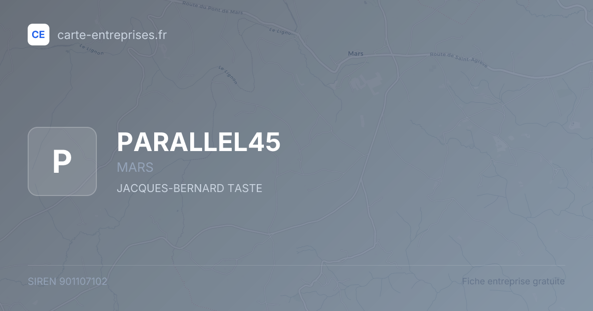 PARALLEL45 — 901107102 — fiche entreprise